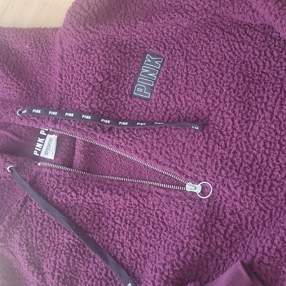 Pink pullover hoodie